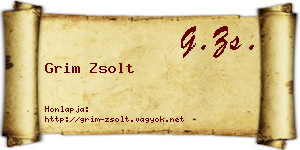 Grim Zsolt névjegykártya